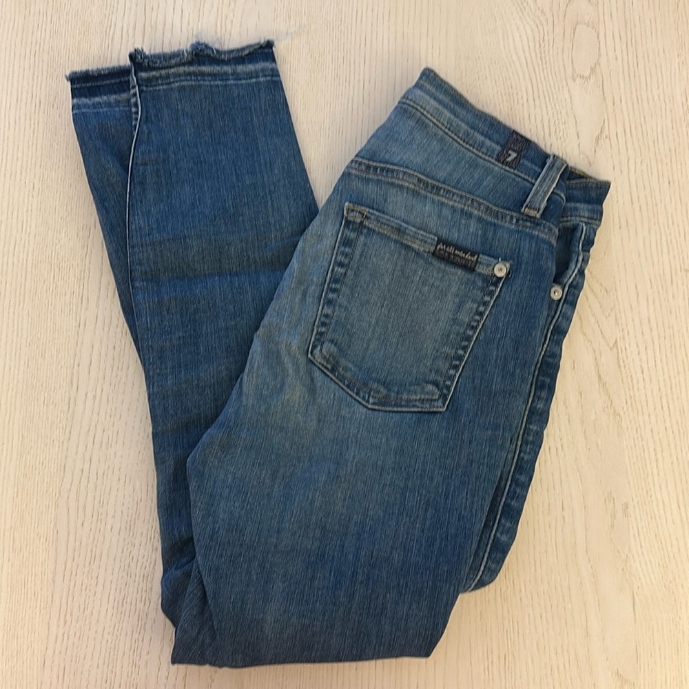 7 for all Mankind Gwenevere High Waist Ankle Skinny Jeans Size 24